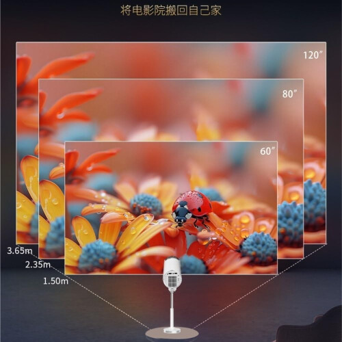 Smart Mini Projector 100'' HD Android WiFi Screen Mirroring Compact Home Theater for Bedroom Wall 1