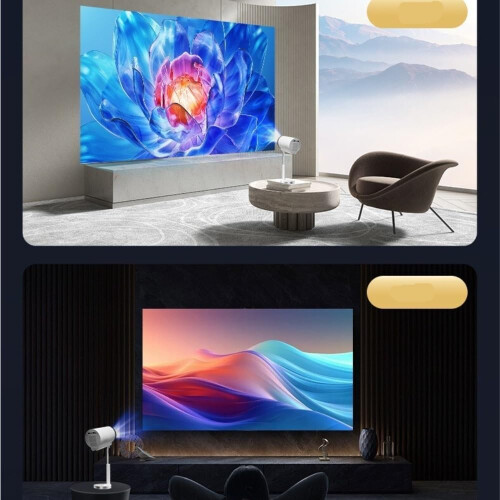 Smart Mini Projector 100'' HD Android WiFi Screen Mirroring Compact Home Theater for Bedroom Wall 2