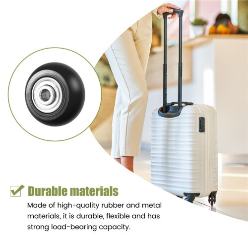 40 x 18mm Luggage Suitcase Wheels Replacement Repair kit 2 Pair 1