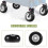 40 x 18mm Luggage Suitcase Wheels Replacement Repair kit 2 Pair 3