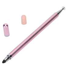 Pink 2-in-1 Aluminum Stylus Pen for Tablets & Phones, Includes Tips