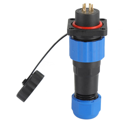 Waterproof Square Power Socket SP166 IP68 Aviation Power Connector 250V 5A 1