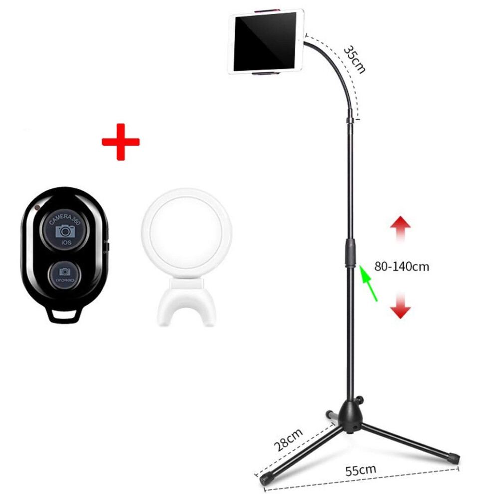 Flexible Gooseneck Tablet Holder With 360 Rotation, Adjustable Clamp Mount For Bed And Desk, Black 9330225000389