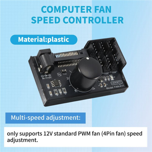 PWM Fläkthastighetskontroll Högeffekt   Power 4Pin Fläktregulator NAS Server Fläkthastighetskontroll PWM Hastighetsreglering 2
