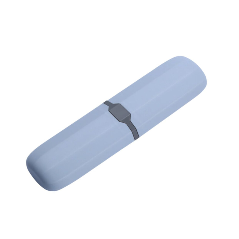 Grey Travel Toothbrush Case Durable Hardshell Holder With Secure Lock And Compact Travel Protection