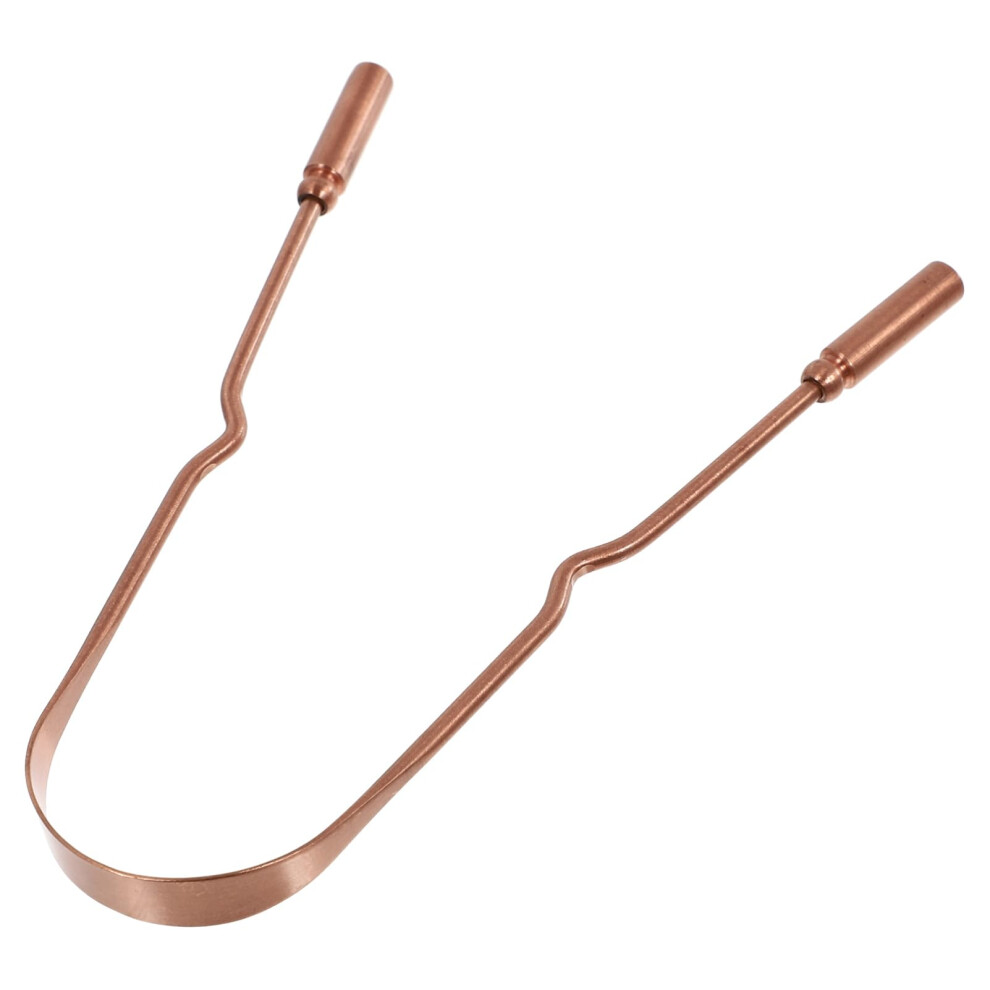 Copper Tongue Scraper for Adults Ergonomic Grip Durable Metal Tongue Cleaner for Fresh Breath