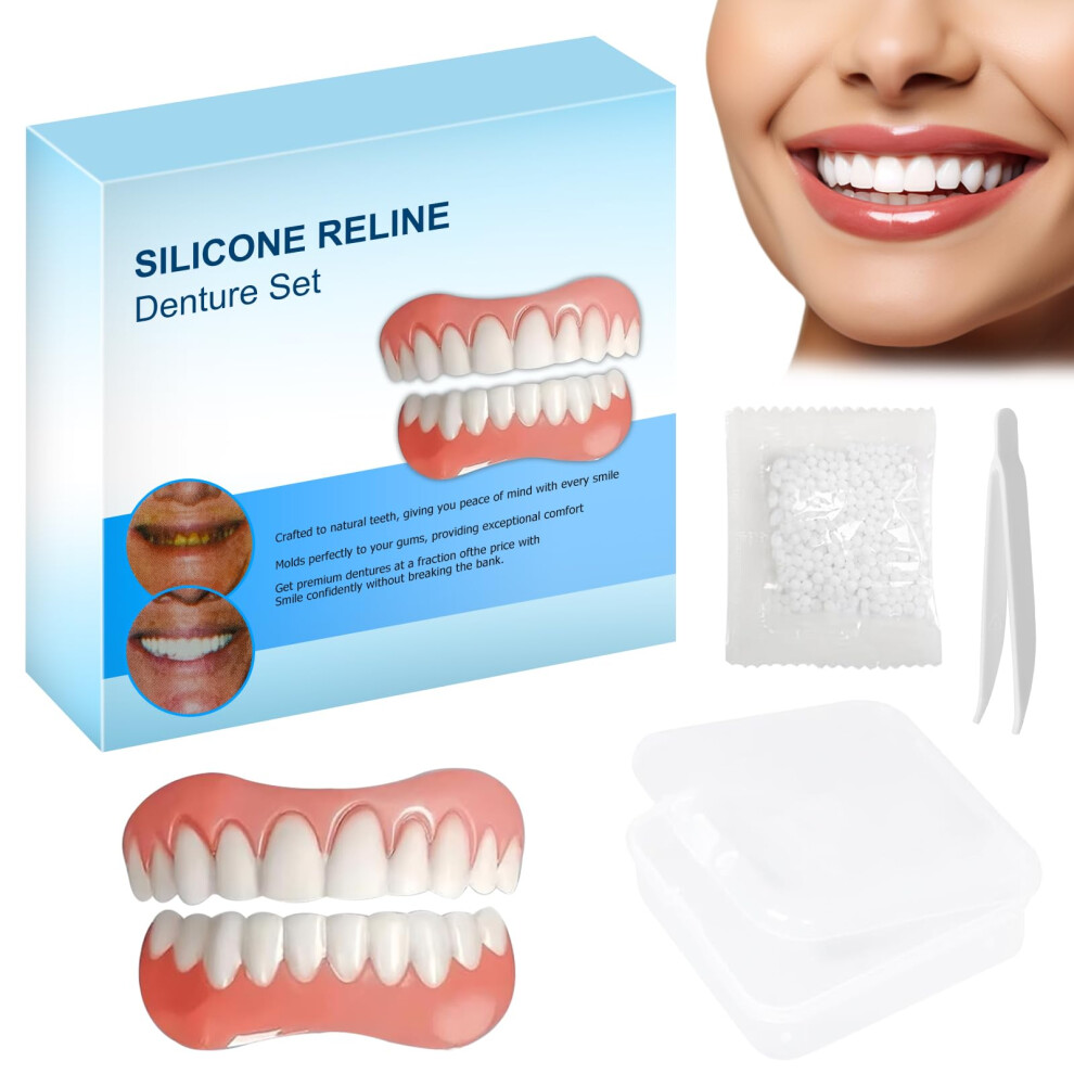 Temporary Veneers for Missing Teeth, Tooth Replacement Kit with Instant Smile Restoration and Custom Fit