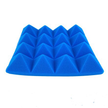 72Pcs 25X25X5Cm Studio Acoustic Soundproof Foam Pyramid Noise Insulation Sound Absorption Treatment Panels Black+