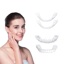 Snap On Veneers Temporary Fake Teeth for Men and Women, Instant Smile Enhancement, 2 Pcs