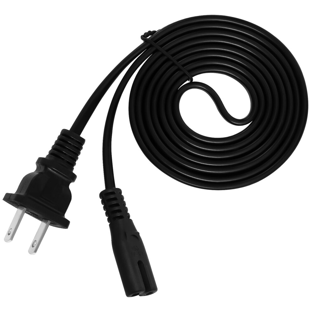 10Pcs Power Cord Replacement With Tight Secure Connection FlameâResistant 2ÂProng Ac Cable For Tv Lamp And Game Console 9771547571056
