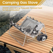 3X Kampeerfornuis Buiten Draagbare Winddichte Krachtige Cassette Gasfornuis Picknick Accessoires