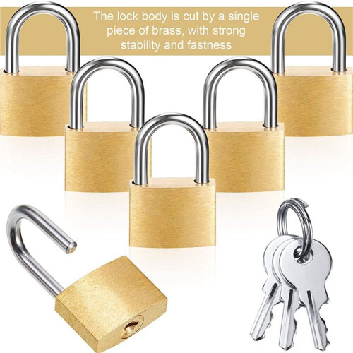 120 Pack  Padlock Small Padlock Solid Brass Locks with 3 Key for Luggage Lock,Backpack,Gym Locker Lock,Suitcase Lock 1