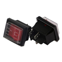 5 Interruptor Basculante de Impermeable SPST de 36X29Mm de 4 Pines para Aspiradoras Industriales con Cubierta Impermeable