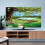 TV Dust Cover 4043 Inch Green, Elastic Polyester LCD LED Screen Protector for Wall Mounted Flat TVs 1