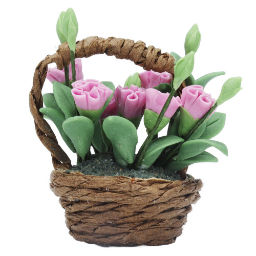 1:12 Scale Mini Clay Flower Carnations Doll House Accessory Perfect for Display 1