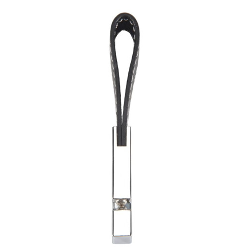 Genuine Leather Belt 3 Loop Strap Quick Release keyring Keychain Key Fob ring Black + Silver 1