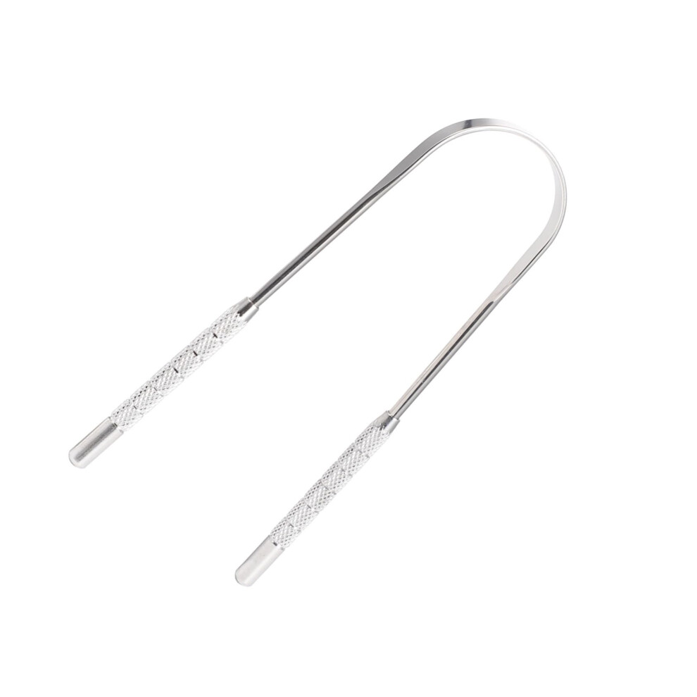 Tongue Scraper for Bad Breath Remover, 2pcs Ergonomic Grip Dual Cleaner Set for Oral Care