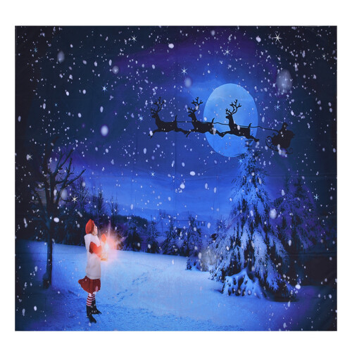 Christmas Tapestry Polyester Fiber Wall Decor 200x150cm Santa Pattern 1