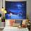 Christmas Tapestry Polyester Fiber Wall Decor 200x150cm Santa Pattern 5