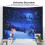 Christmas Tapestry Polyester Fiber Wall Decor 200x150cm Santa Pattern 7