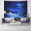 Christmas Tapestry Polyester Fiber Wall Decor 200x150cm Santa Pattern 11
