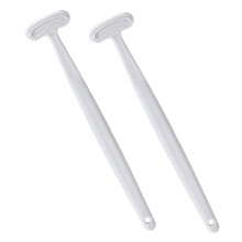 2pcs Stainless Steel Tongue Scraper and Cleaner for Bad Breath Relief Oral Hygiene Adults Kids