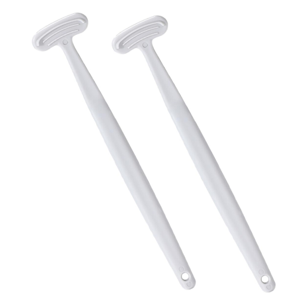 2pcs Stainless Steel Tongue Scraper and Cleaner for Bad Breath Relief Oral Hygiene Adults Kids