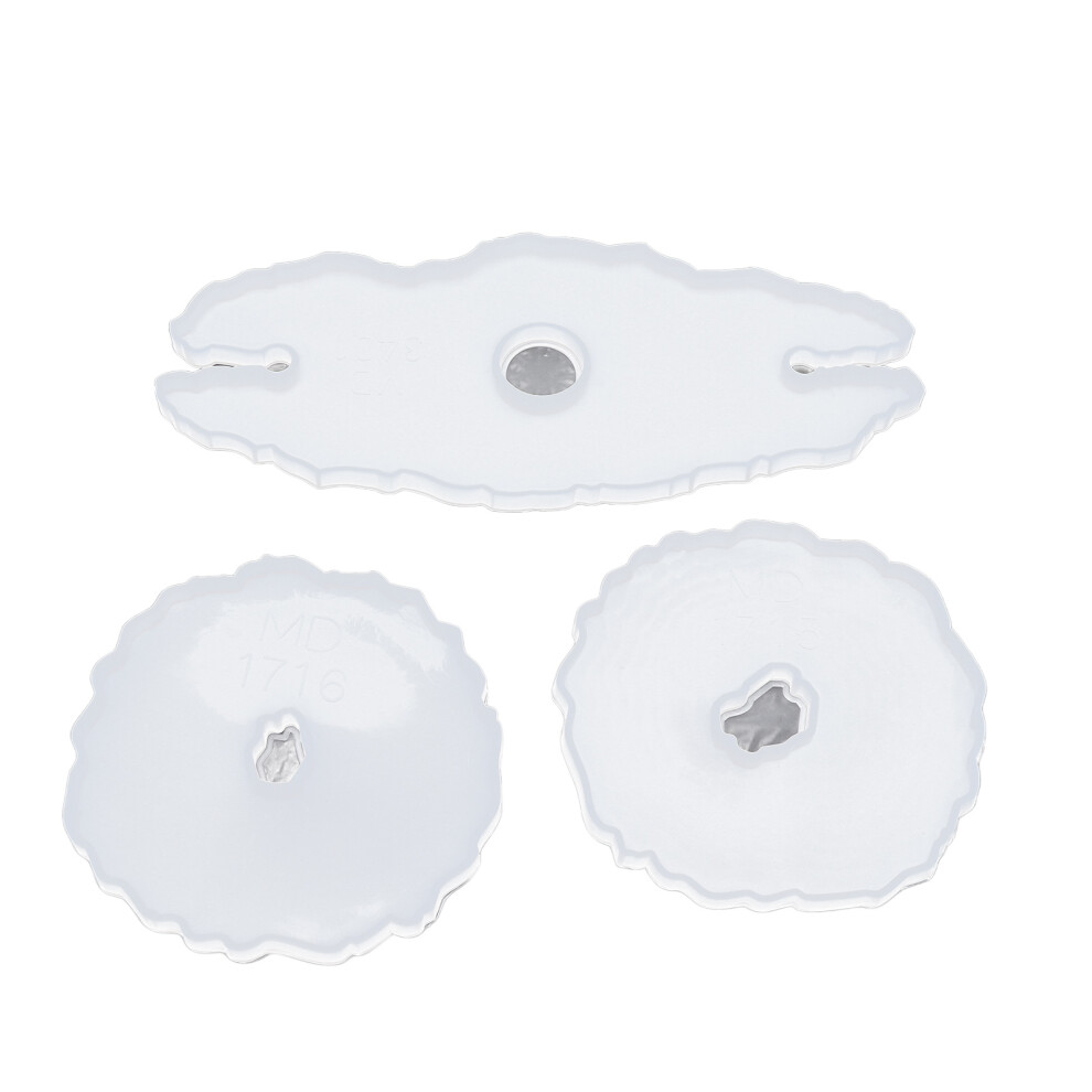 3Pcs Silicone Wine Rack & Coaster Molds For Diy Glue Craft 8451390614377