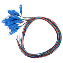 12 Core Single Mode SC Fiber Optic Pigtail Cable with Stable Signal Transmission and Durable PVC Protection