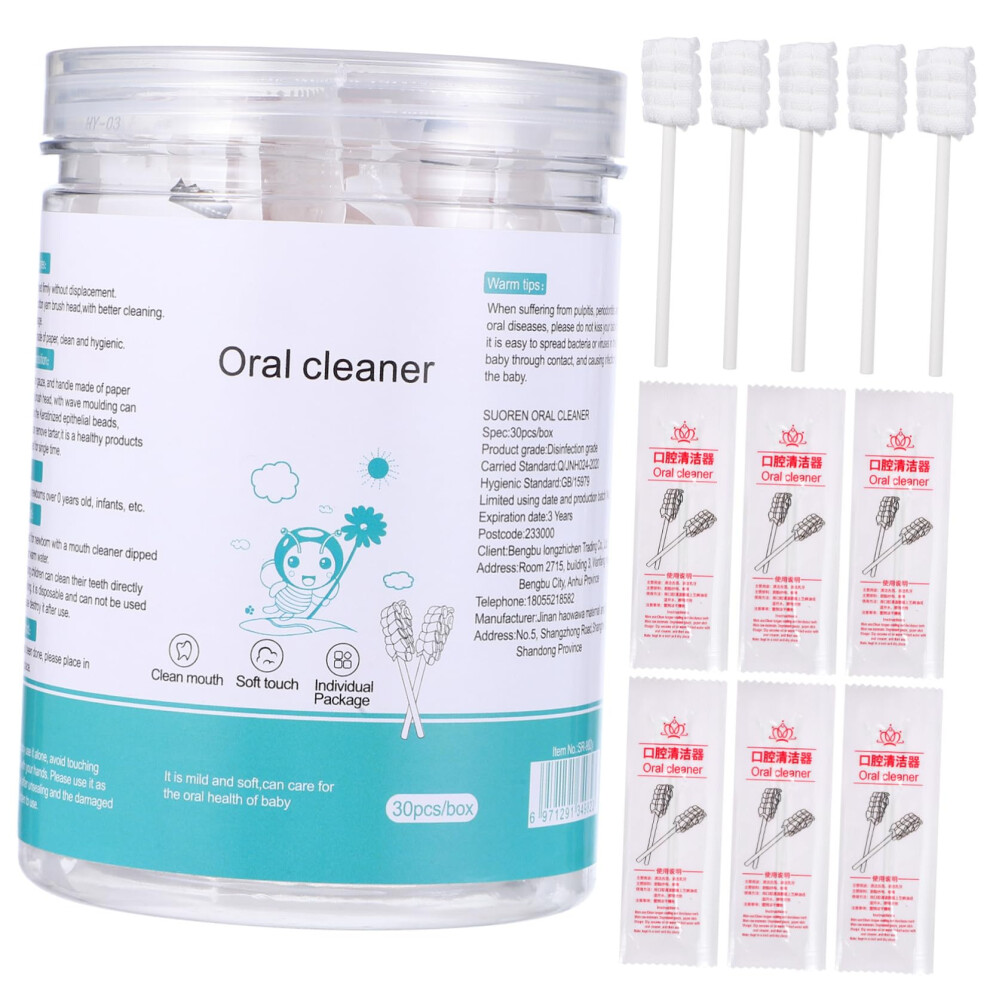 Baby Finger Toothbrush Gauze 30Pack for Gentle Gum Cleaning and Infant Oral Wipes