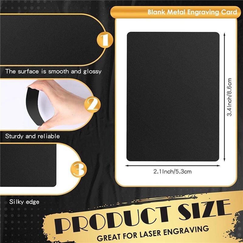 200 Pcs Metal Engraving Blanks Aluminum Sheet Laser Engraving Business ...