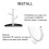 Cosmetic Cat Ears Adjustable Vanity Mirror with Storage Tray Black 4