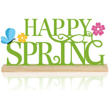 Metal Happy Spring Day Sign,Spring Decorations for