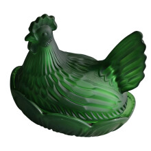 Candy Bowl with Lid,Dessert Plate Crystal Glass-Frosted Green