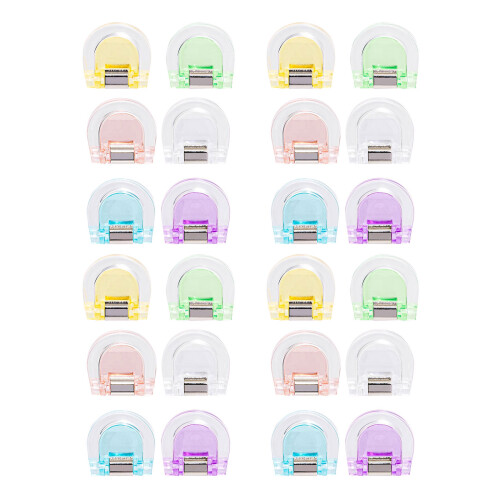 Pack of 24 Decorative Plastic Small Clips Multipurpose Holders