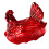 Candy Jar with Lid Hen on Nest Candy Dish,Cookie Candy Jar-Red 1