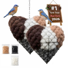 Double Pack Fiber Included Heart Form Wild Bird Nest-A