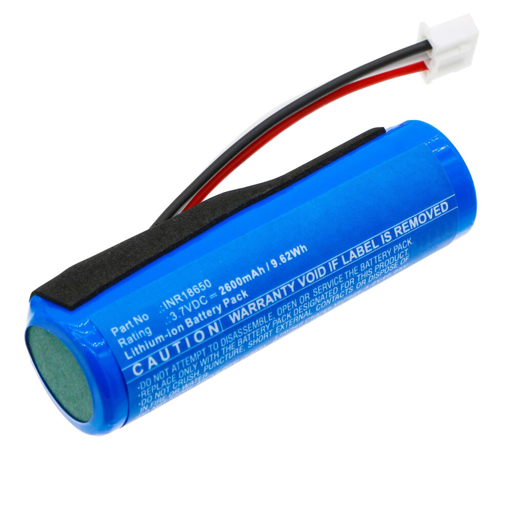 Speaker Battery Replacement 3.7V 2600Mah Inr18650 Liion Ultra Capacity For Blaupunkt Bluetooth Speaker 9330225000815