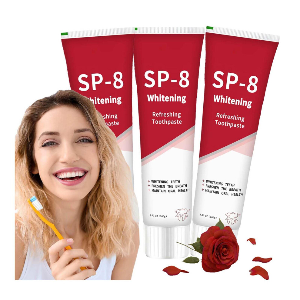 Teeth Whitening Toothpaste Fluoride Probiotic Formula for Gum Care and Fresh Breath 3pcs