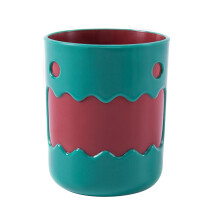 Kids Toothbrush Cup Green with Cute Cartoon Design for Easy Organization in Bathroom