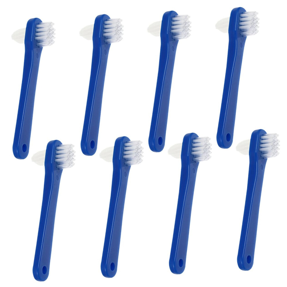 8pcs Double Sided Denture Brush Set with Soft Bristles for Braces and Travel Oral Care