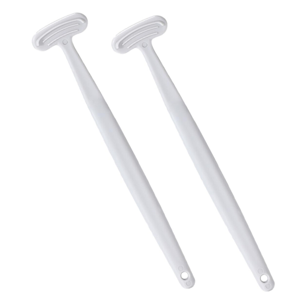 Tongue Scraper and Cleaner Set with Ergonomic Curved Handle for Adults and Kids Oral Hygiene