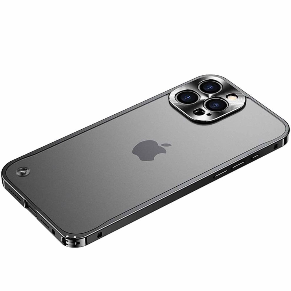 Case For Iphone 16 Pro Max With Magsafe Magnetic Charging, Full Metal Frame, Slim Frosted Antifingerprint Shockproof Cover, Black 9073542712688