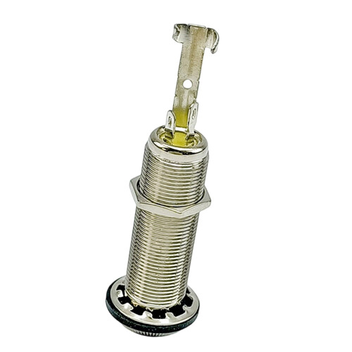 Professional 6.35mm Alloy Guitar Bass Jacks Socket-Silver 1
