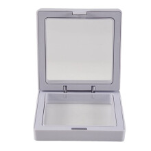 Coin Display Box - Set of 30 3D Floating Frame Display Holder with Stands For Challenge Coins, Medallions, Jewelry, White, 2.75 x 2.75 x 0.75 Inches