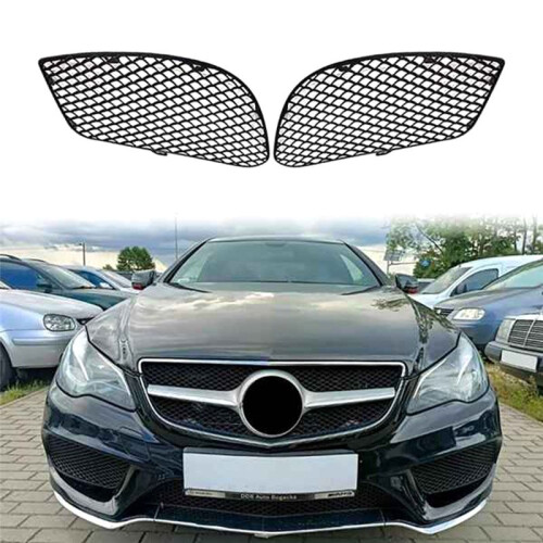 Car Front Grille Grill Lower Bumper Fog Light Cover Trim for   E-Class W207 E200 E300 2013 - 2016 1