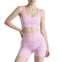 1pc Comfortable Fit Yoga Suit With Artistic Print For-pink c S