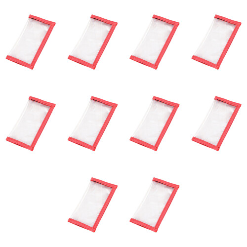 Pack Of 10 Clear PVC Fish Attractor Guards-Red edged small size
