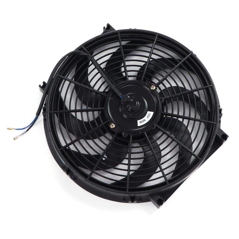 14In Electric Radiator Cooling Fan Mount Kit 12V 90W Slim Push Pull Fan 4651390615563