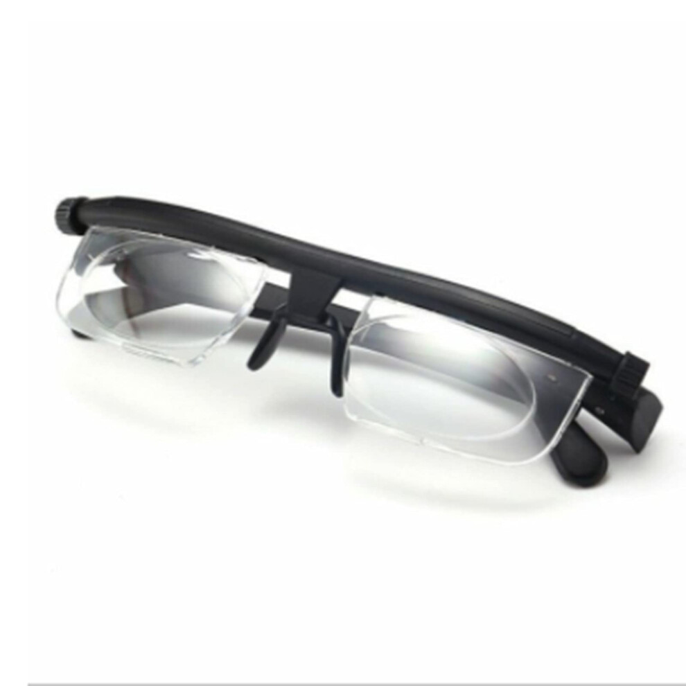 Adjustable Focus Glasses with Variable Magnification for Nearsighted and Farsighted Reading and Driving
